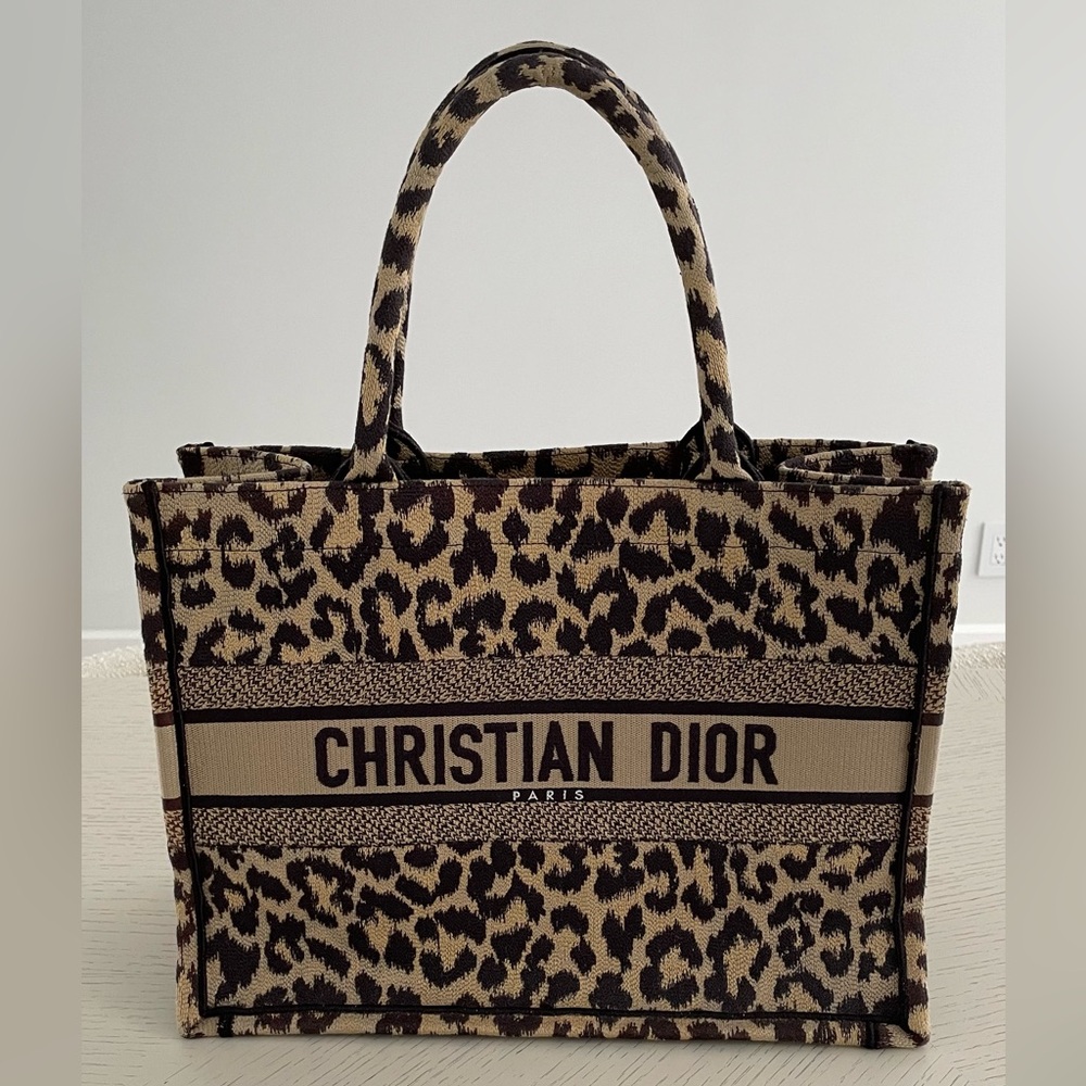 Dior Leopard Medium Book Tote